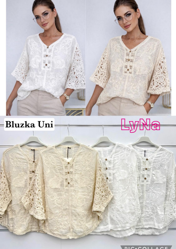 Bluzki damskie (Włoskie produkt) Roz Standard, Mix Kolor Paczka 5 szt